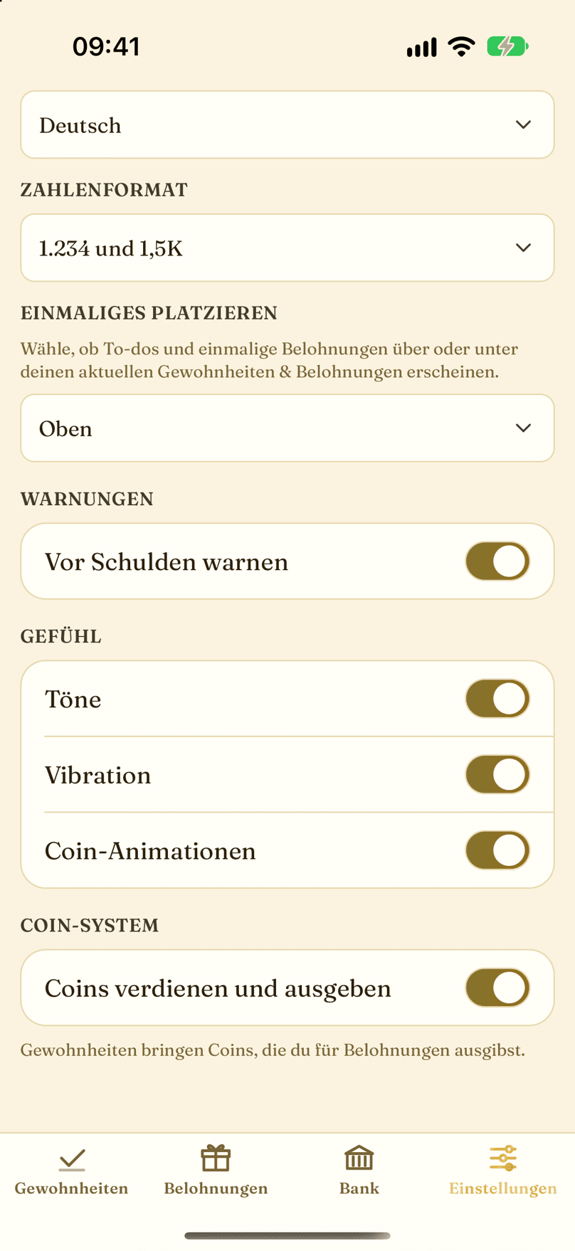 App-Einstellungen