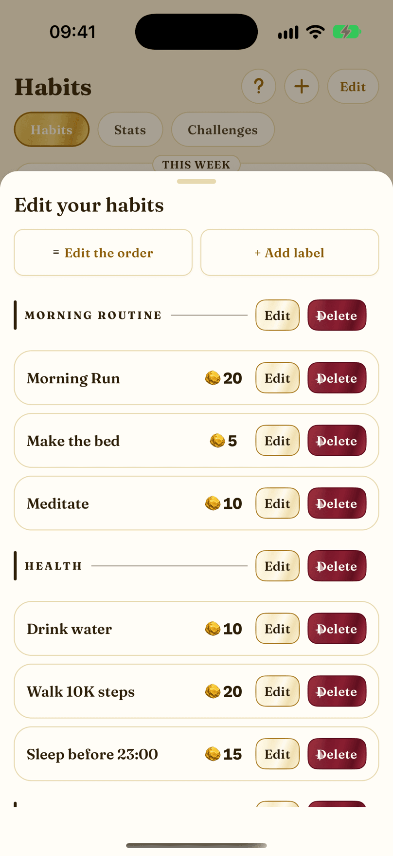 Edit Your Habits