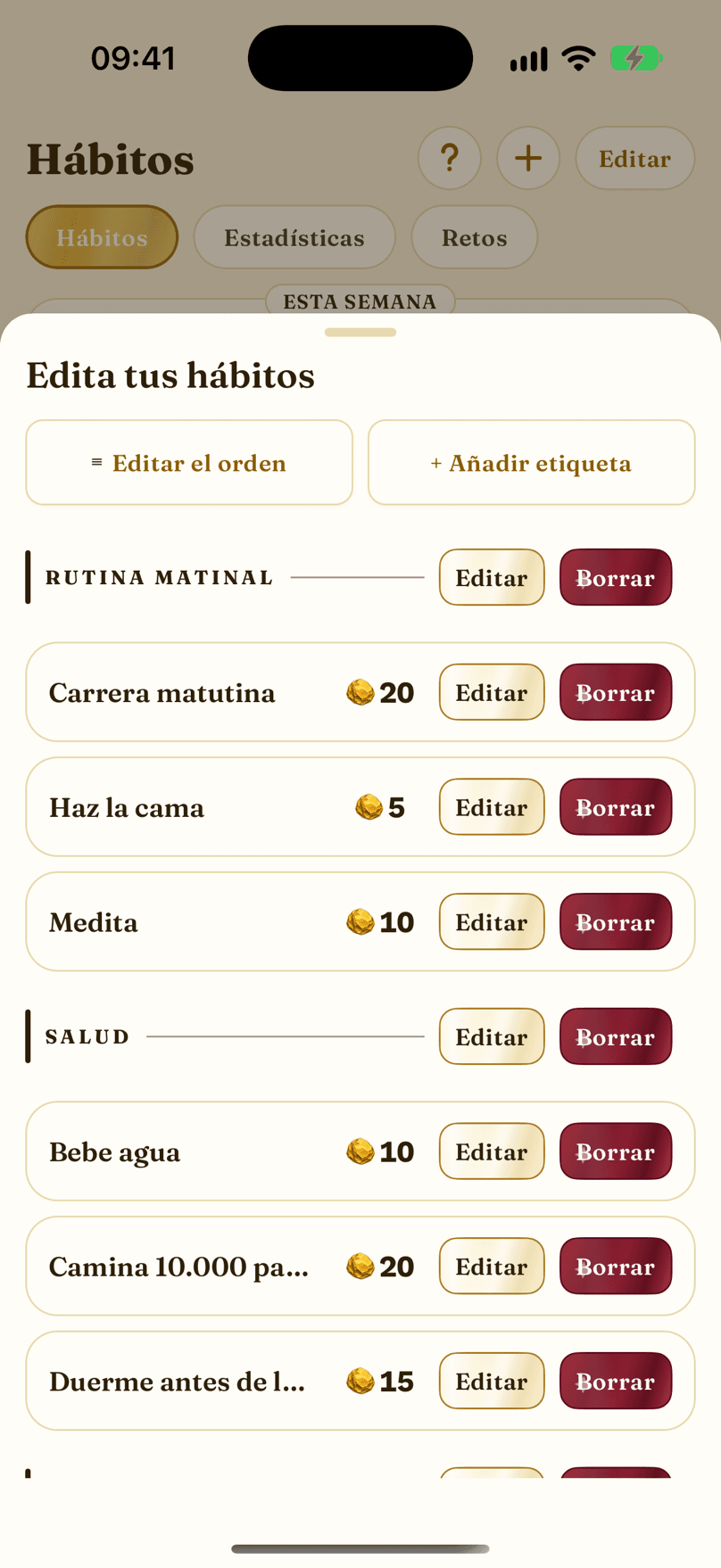 Edita tus hábitos