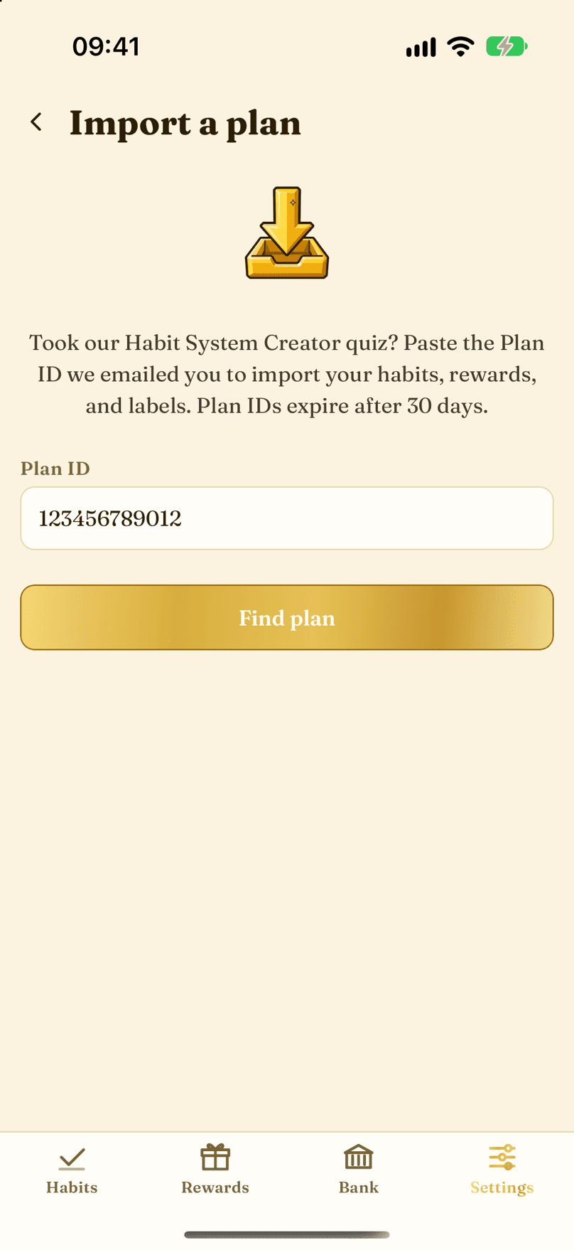 Import a Shared Plan