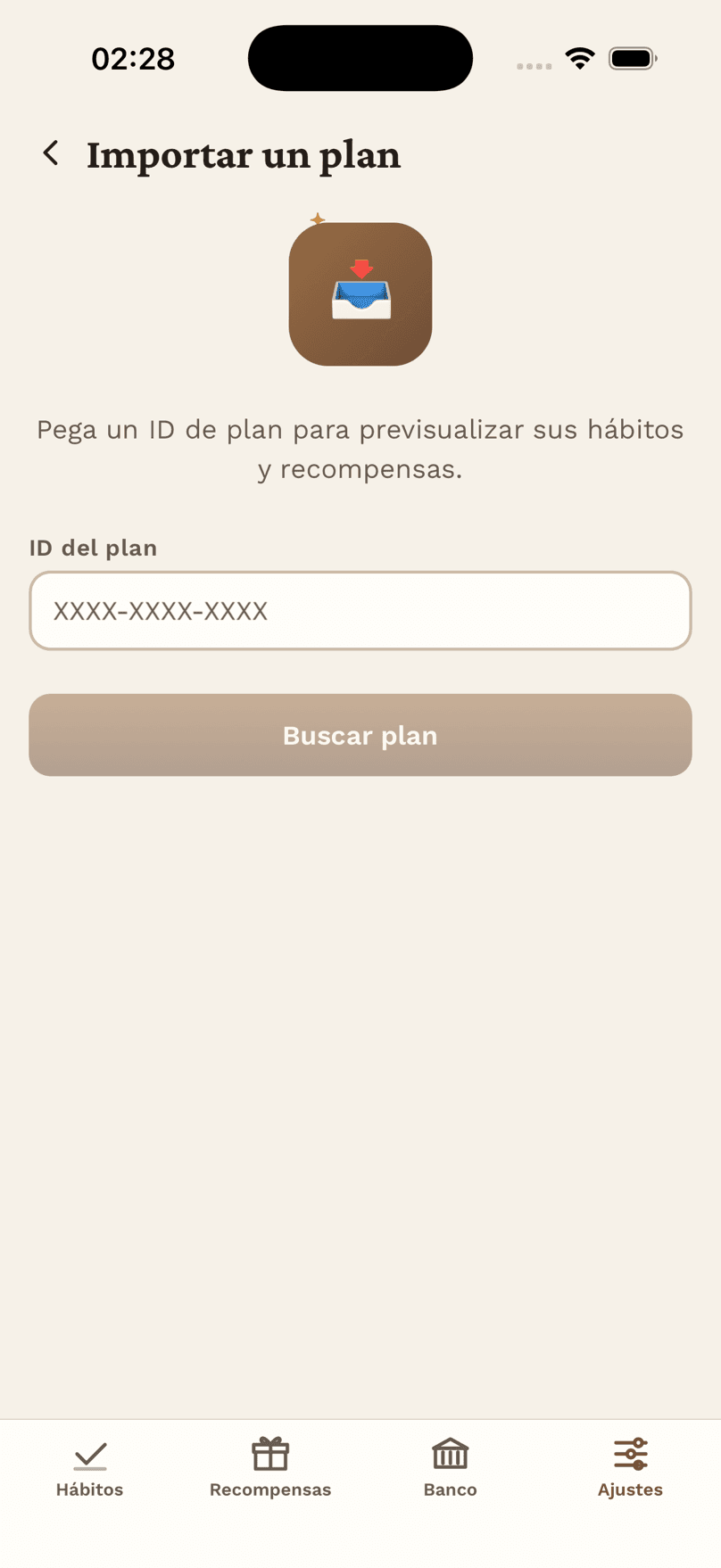 Importar un plan compartido