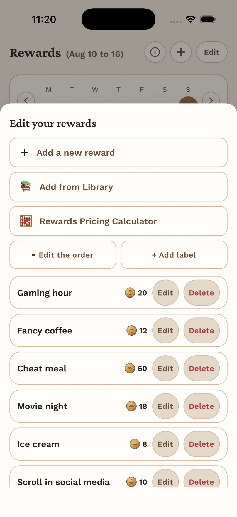 Edit Your Rewards