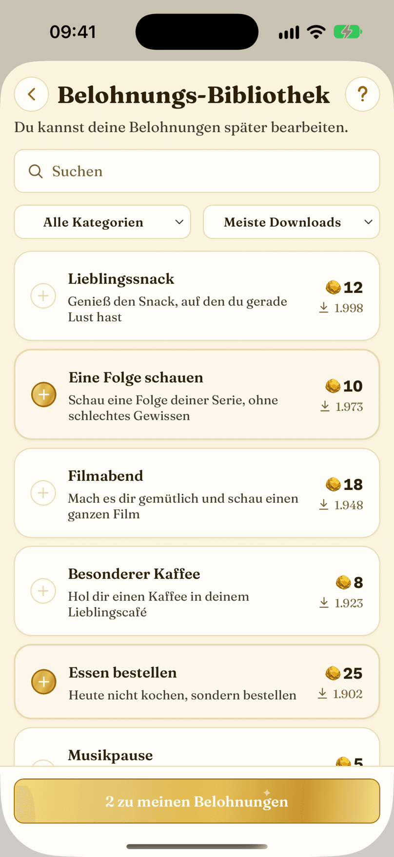 Belohnungs-Bibliothek