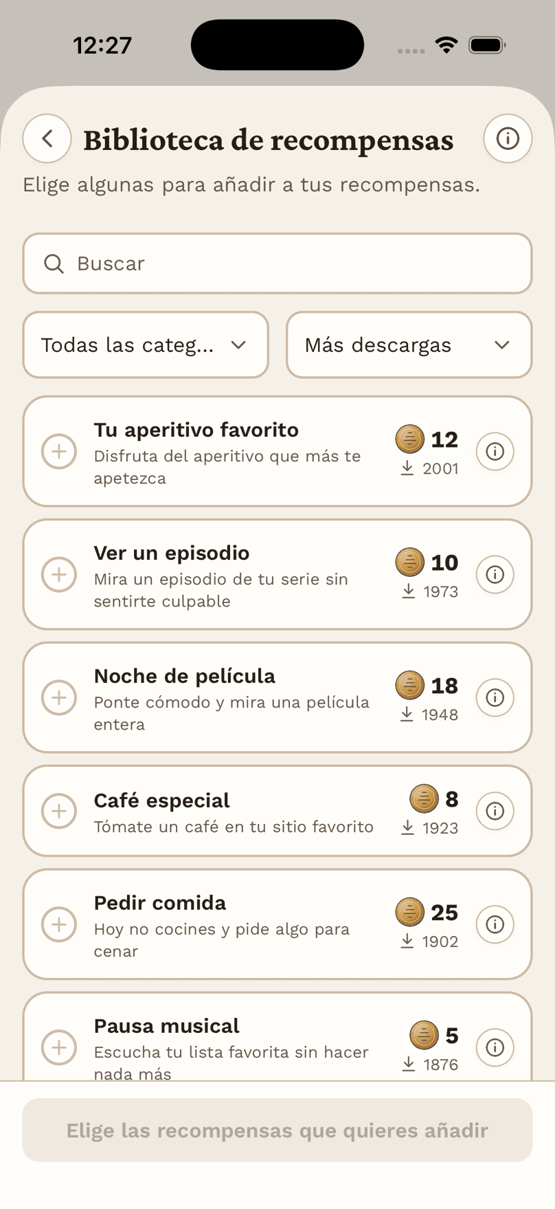 Biblioteca de recompensas