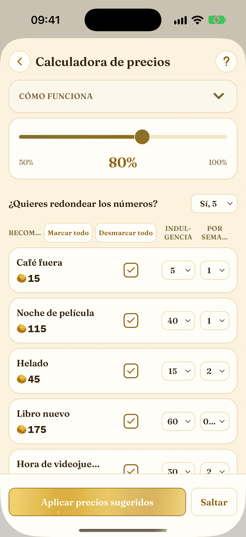 Calculadora de precios