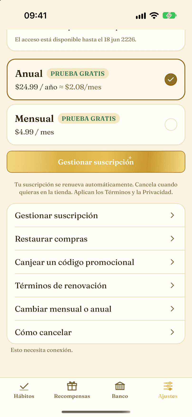 La suscripción