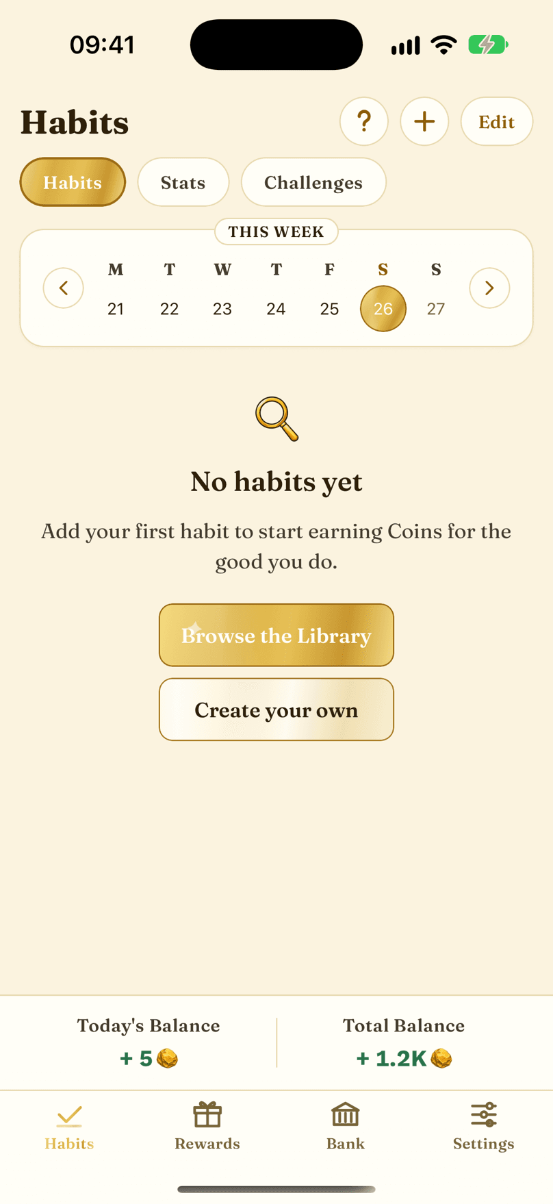 The Habits Page